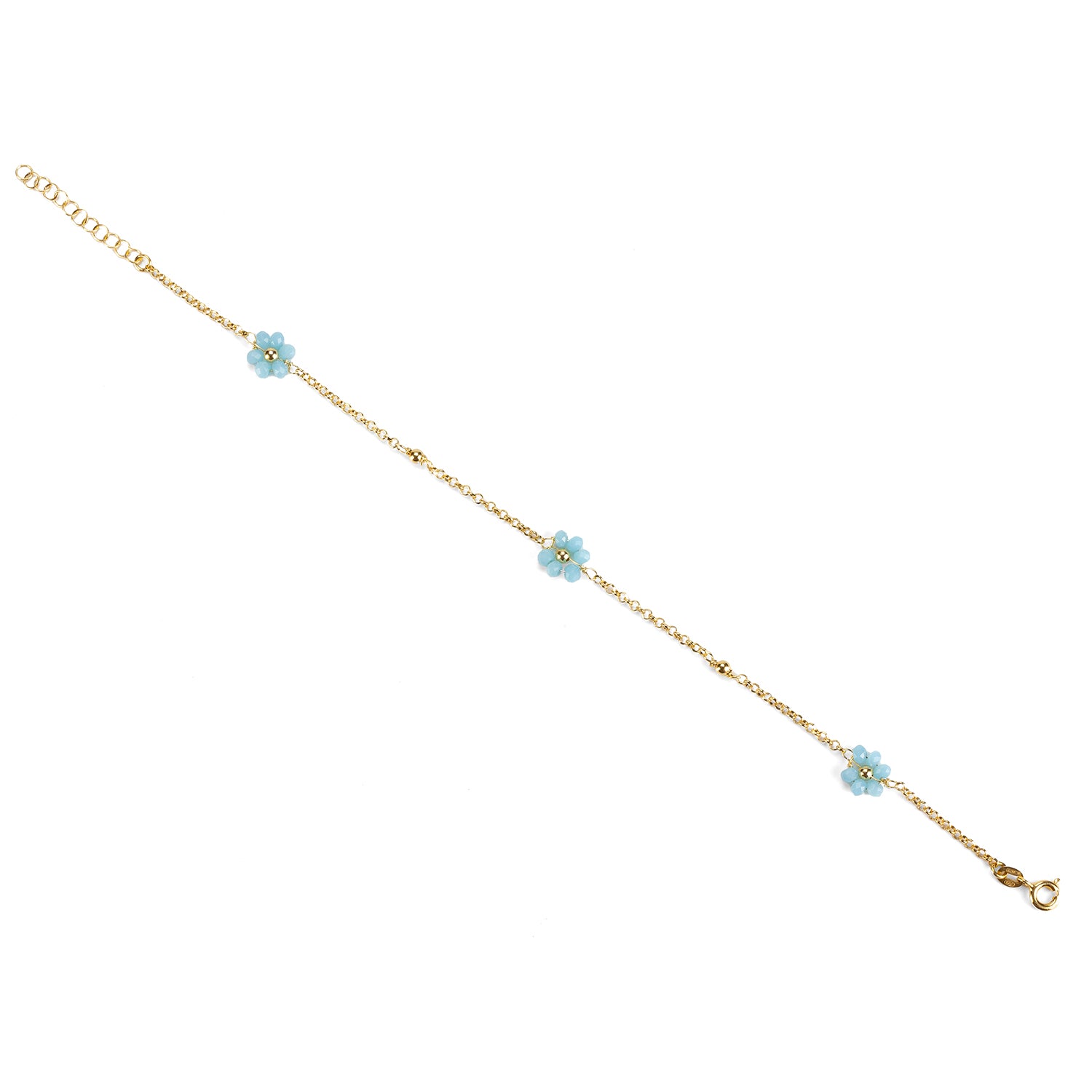 Cavigliera Blue Flowers
