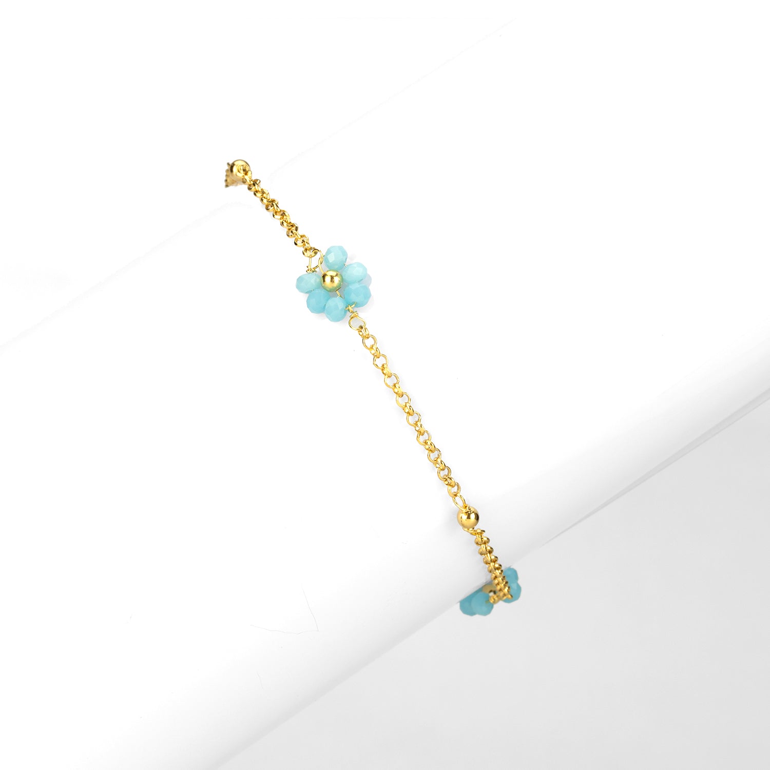 Cavigliera Blue Flowers